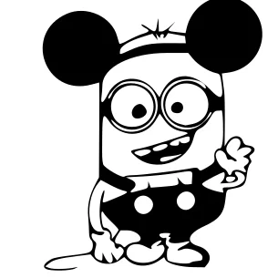 Mô hình trang trí Minion kết hợp chuột Mickey cực đáng yêu