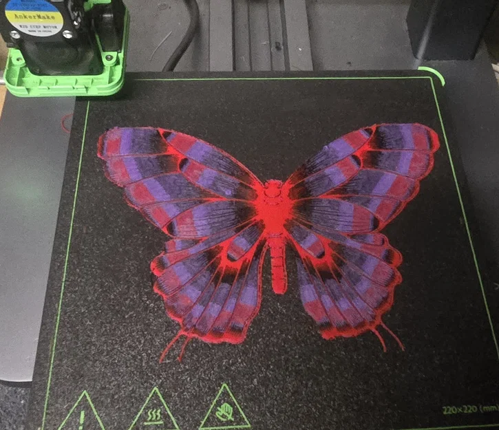 Tranh tường bươm bướm Hueforge – filament art / artwork - Image 1