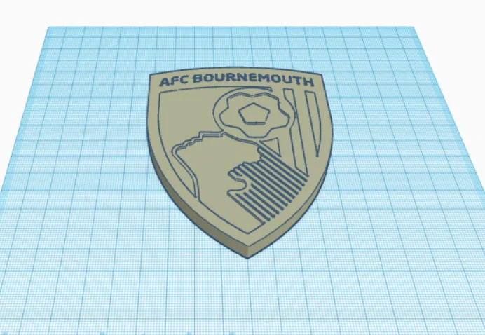 Mô hình logo AFC Bournemouth in 3D sắc nét cho người hâm mộ - Image 1