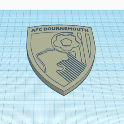 Mô hình logo AFC Bournemouth in 3D sắc nét cho người hâm mộ