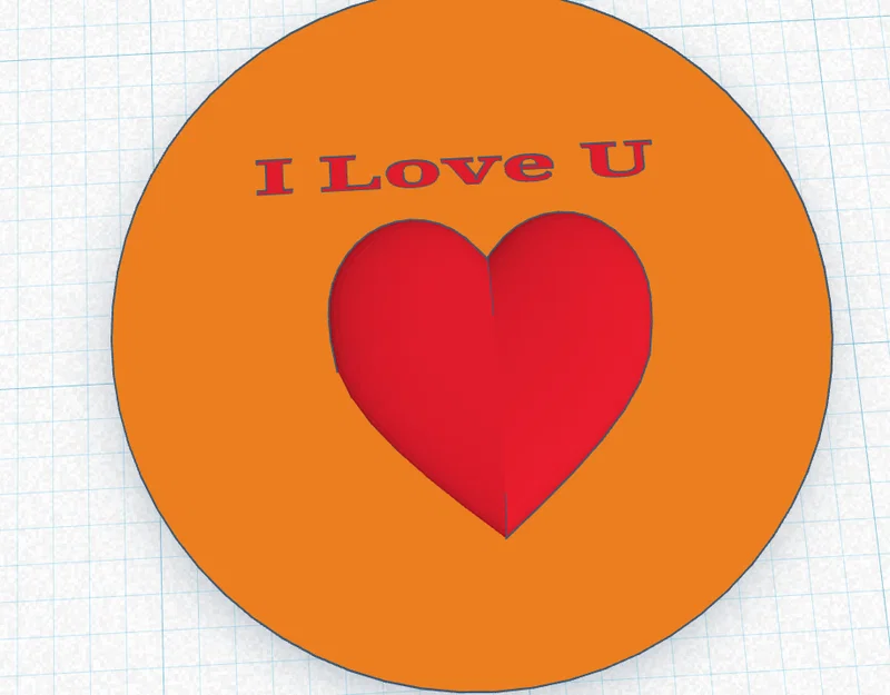 Đồng xu quà tặng I Love U - Mẫu 3D in ấn tình yêu lãng mạn - Image 1