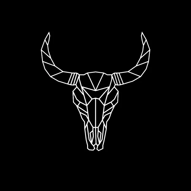 Mô hình đầu bò Geometric Bull Head 3D trang trí độc đáo - Image 1