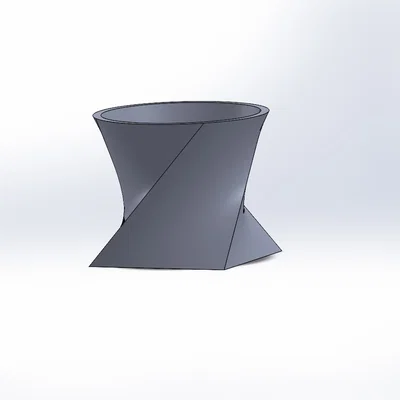 Mẫu chậu cây 3D Flower pot 01 xoắn ốc hiện đại