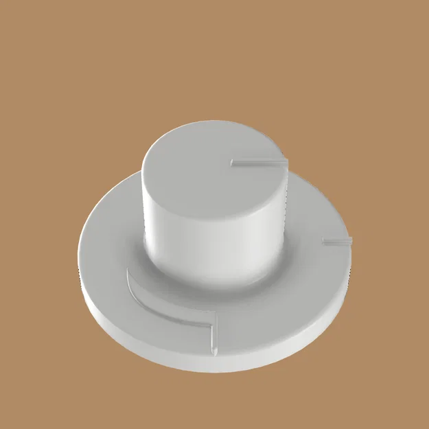 Nút vặn lò nướng 6.5mm có ký hiệu nhiệt độ - File in 3D STL - Image 2