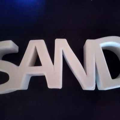 Khuôn tạo hình chữ SAND chơi cát cho bé in 3D