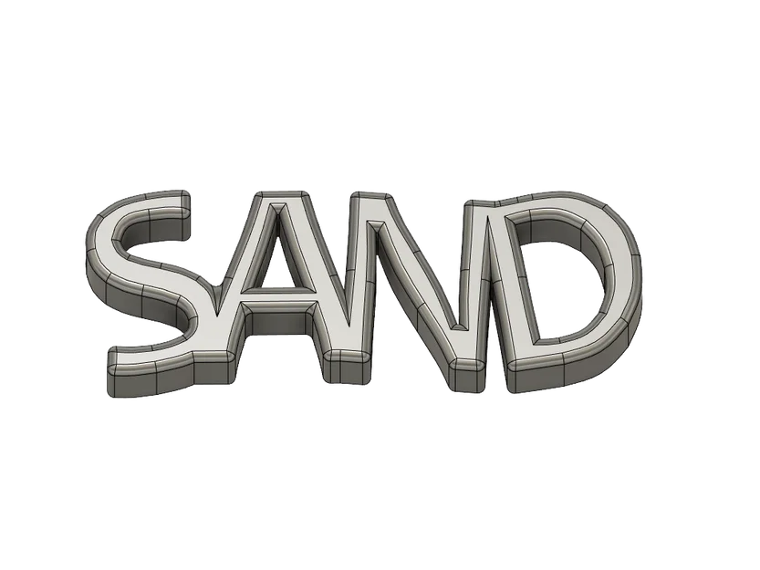 Khuôn tạo hình chữ SAND chơi cát cho bé in 3D - Image 2