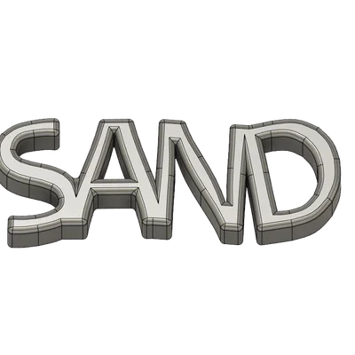 Khuôn tạo hình chữ SAND chơi cát cho bé in 3D