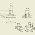 Bánh xe máy rửa chén Ø40x8mm (Print in Place) - Thumbnail 2