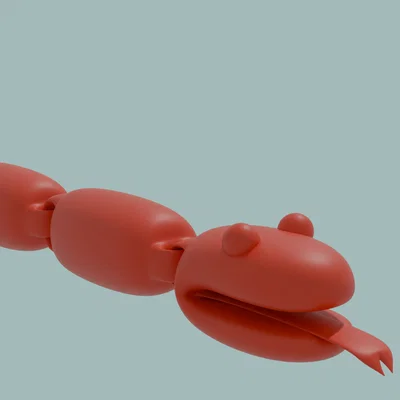 Mô hình chú rắn ma snake in 3D linh hoạt cực dễ thương