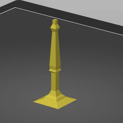 Mẫu trụ cột trang trí 3D (Handrail) cho mô hình và sa bàn