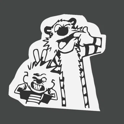 Nam châm Calvin and Hobbes trang trí 3D độc đáo