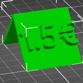 Bảng giá 1.5 Euro in 3D - Phụ kiện trưng bày nhỏ gọn, chuyên nghiệp