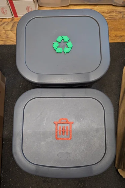 Biểu tượng phân loại rác in 3D (Recycling & Trash Symbols) - Image 1