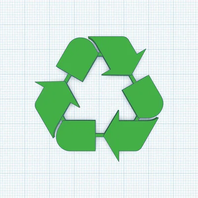 Biểu tượng phân loại rác in 3D (Recycling & Trash Symbols)
