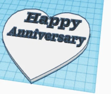 Mô hình trái tim Happy Anniversary - Món quà kỷ niệm ý nghĩa - Image 2