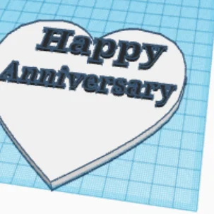 Mô hình trái tim Happy Anniversary - Món quà kỷ niệm ý nghĩa