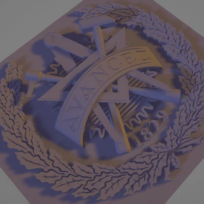 Mô hình 3D Logo Đại học Công nghệ Chalmers (1829) sắc nét
