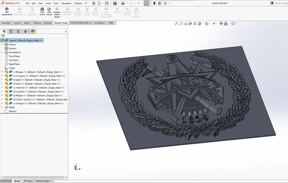 Mô hình 3D Logo Đại học Công nghệ Chalmers (1829) sắc nét - Image 3