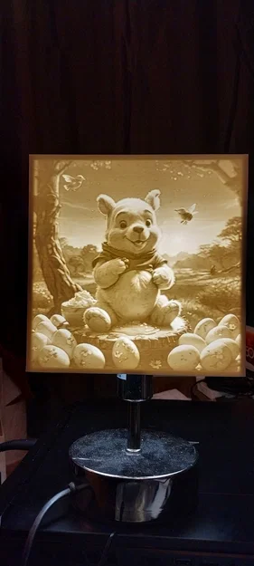 Chụp đèn 3D chủ đề Easter Winnie the Pooh trang trí ấn tượng - Image 1