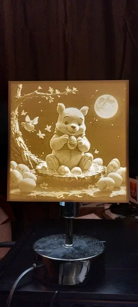 Chụp đèn 3D chủ đề Easter Winnie the Pooh trang trí ấn tượng - Image 2