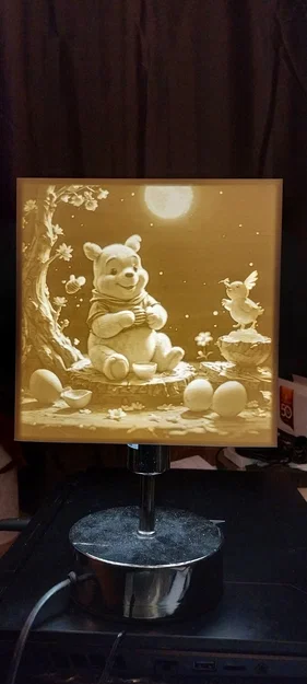 Chụp đèn 3D chủ đề Easter Winnie the Pooh trang trí ấn tượng - Image 3