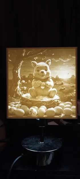 Chụp đèn 3D chủ đề Easter Winnie the Pooh trang trí ấn tượng - Image 4