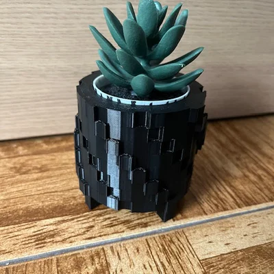 Chậu trồng cây phong cách pixel - Mẫu in 3D đẹp và tiện lợi