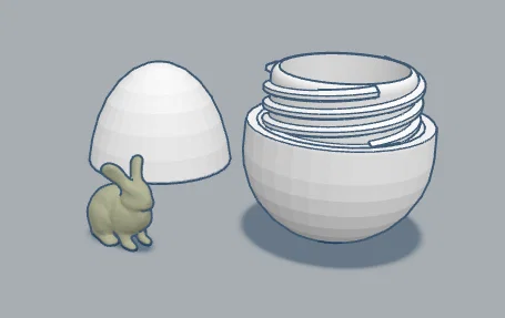 Mô hình 3D quả trứng giấu chú thỏ đáng yêu (Rabbit inside egg) - Image 1