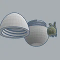 Mô hình 3D quả trứng giấu chú thỏ đáng yêu (Rabbit inside egg) - Thumbnail 2