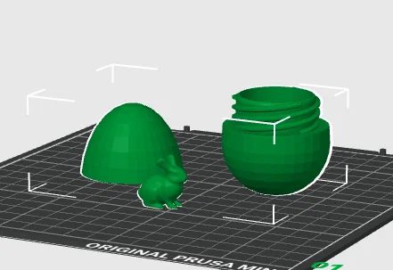 Mô hình 3D quả trứng giấu chú thỏ đáng yêu (Rabbit inside egg) - Image 3