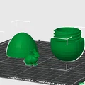 Mô hình 3D quả trứng giấu chú thỏ đáng yêu (Rabbit inside egg) - Thumbnail 3