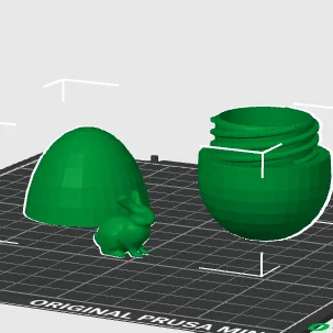 Mô hình 3D quả trứng giấu chú thỏ đáng yêu (Rabbit inside egg)