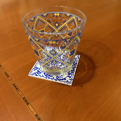 Miếng lót ly nghệ thuật phong cách Keith Haring - In 3D dễ dàng