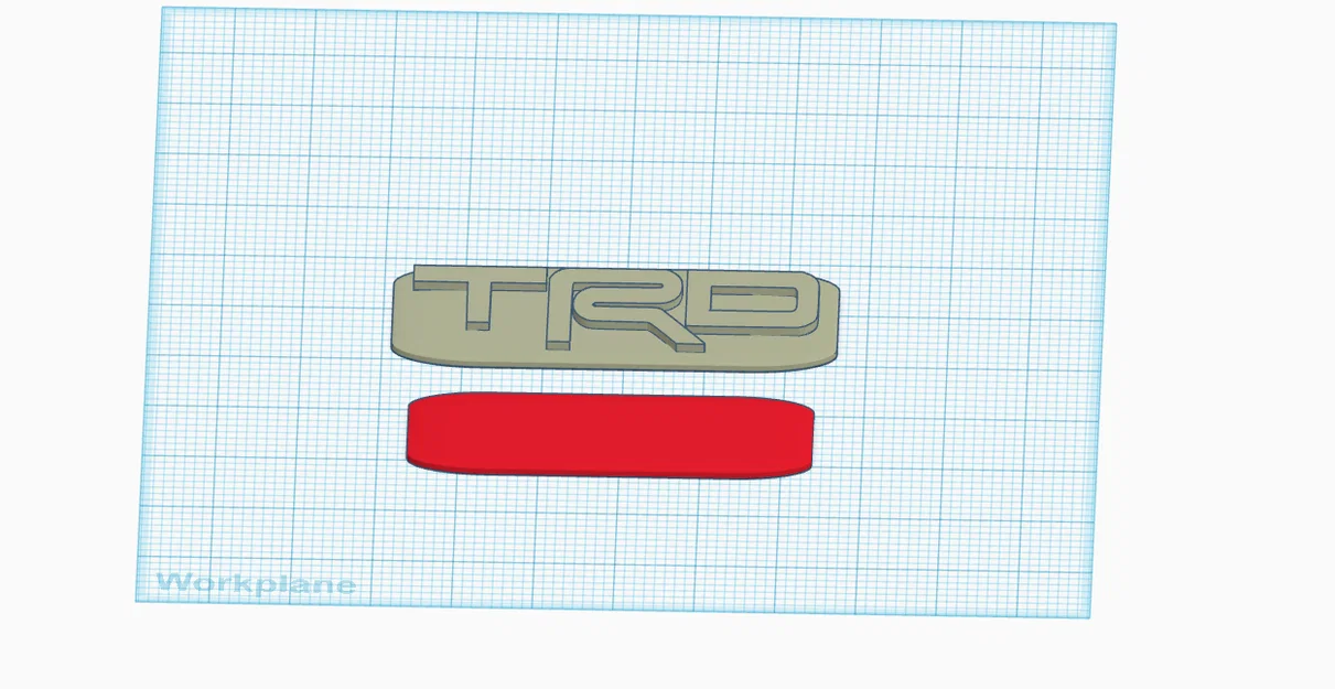 Mô hình logo TRD gắn lưới xe hơi - File in 3D độc đáo - Image 1