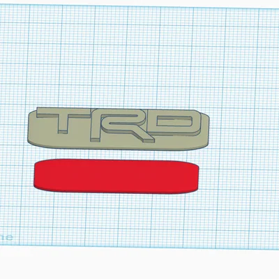 Mô hình logo TRD gắn lưới xe hơi - File in 3D độc đáo
