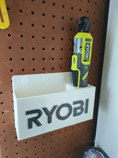 Ryobi: Giá treo pegboard cho cờ lê 4V (đầu 3/8 Drive) - Image 1