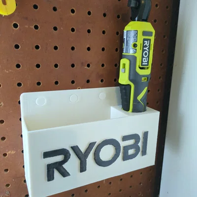 Ryobi: Giá treo pegboard cho cờ lê 4V (đầu 3/8 Drive)