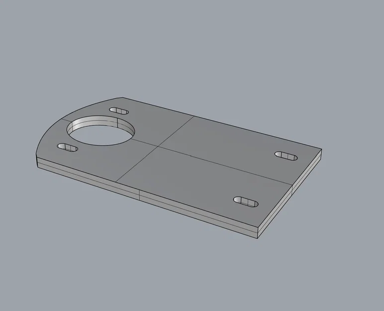 Tấm đế nhôm 6mm gia cố cho máy đùn (Extruder) máy in 3D - Image 1