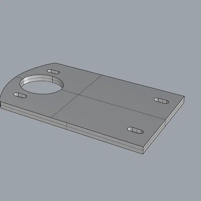 Tấm đế nhôm 6mm gia cố cho máy đùn (Extruder) máy in 3D
