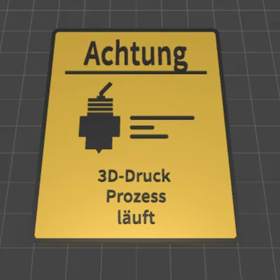 Biển báo thông báo máy in 3D đang hoạt động - Phụ kiện an toàn