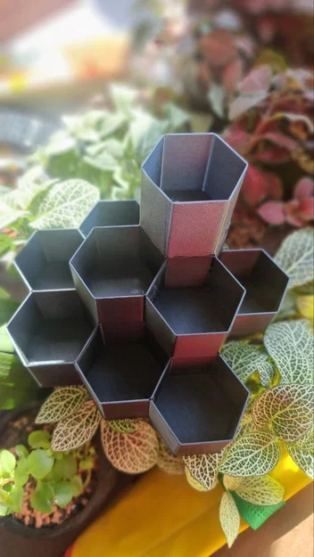 Mẫu Chậu Trồng Cây Hình Tổ Ong (Honeycomb Planters) In 3D Độc Đáo - Image 1