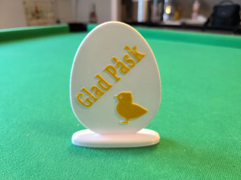 Mô hình trang trí quả trứng Happy Easter và Glad Påsk (STL file) - Image 1