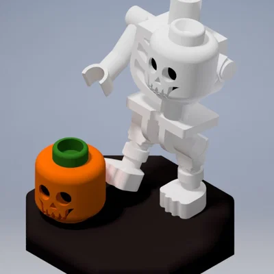 Mô hình bộ xương Lego Halloween in 3D trang trí độc đáo