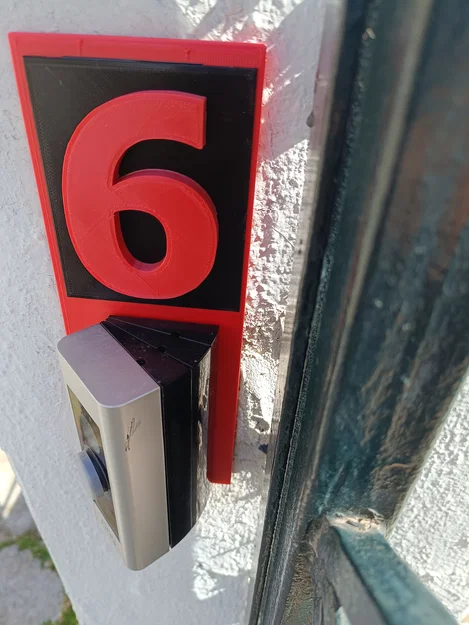 Giá treo tường Ring Doorbell kết hợp bảng số nhà tiện lợi - Image 1
