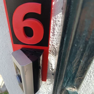 Giá treo tường Ring Doorbell kết hợp bảng số nhà tiện lợi