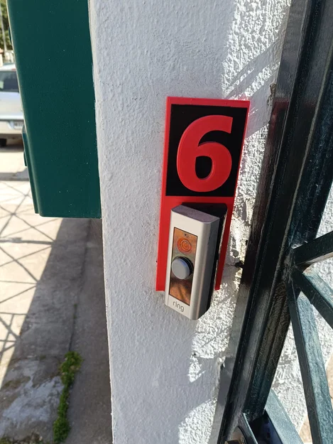 Giá treo tường Ring Doorbell kết hợp bảng số nhà tiện lợi - Image 2