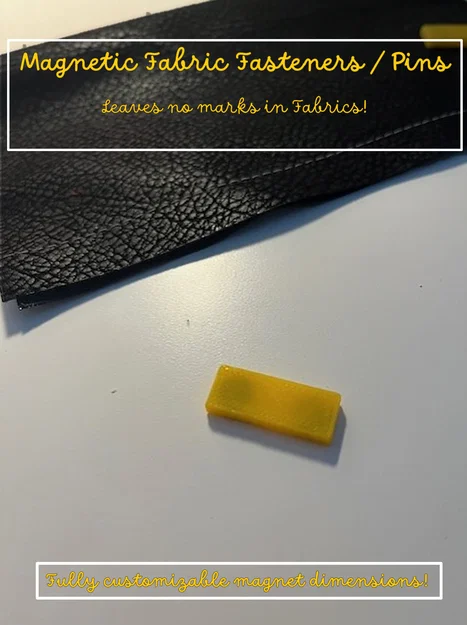 Kẹp/Ghim Vải Nam Châm In 3D (Magnetic Fabric Fasteners / Pins) - Image 1