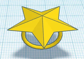 Mẫu nhẫn ngôi sao Star Ring in 3D độc đáo và dễ thương - Image 1