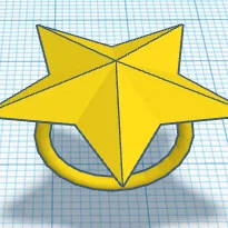 Mẫu nhẫn ngôi sao Star Ring in 3D độc đáo và dễ thương