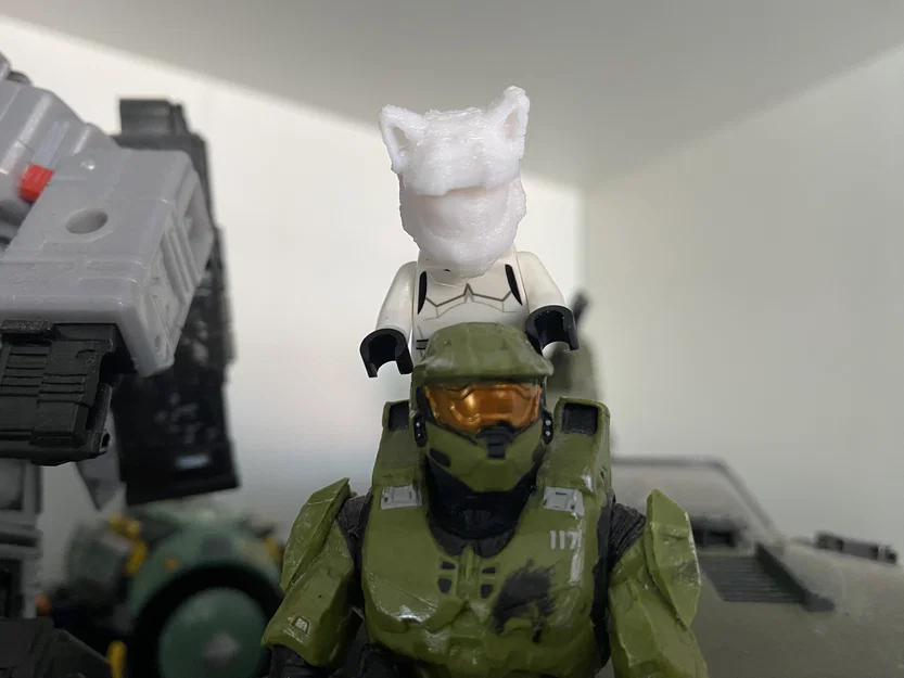 Mũ Lego Meownir (Tai Mèo) Cho Mô Hình Spartan - Tự In 3D - Image 5